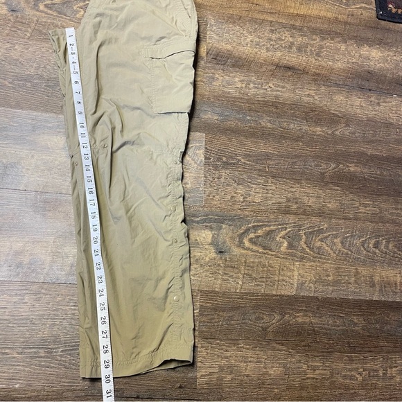 Rei Co-op Cargo Pants Mens 34x30 Tan Convertible Roll Tab Snap Hiking Outdoor - Picture 12 of 15
